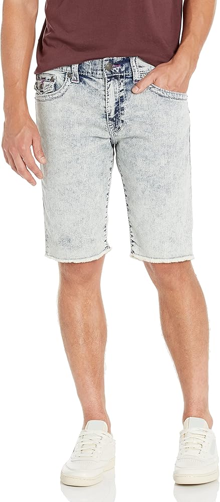 True Religion Men's Ricky Flap Big T Shorts Fray