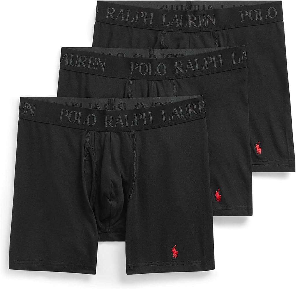 Polo Ralph Lauren Mens 4D Flex Cotton Modal Stretch Boxer Briefs 3 Pack