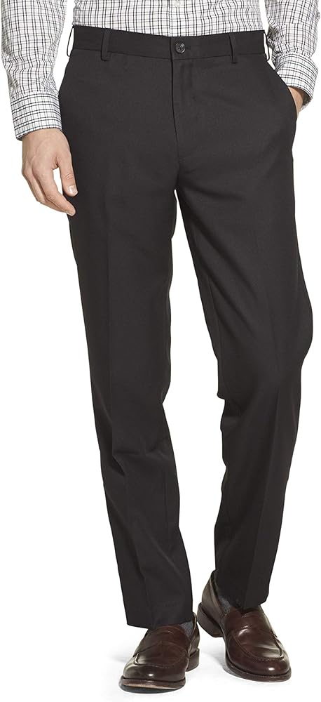 IZOD Men's Flat Front Straight Fit Solid Dress Pant