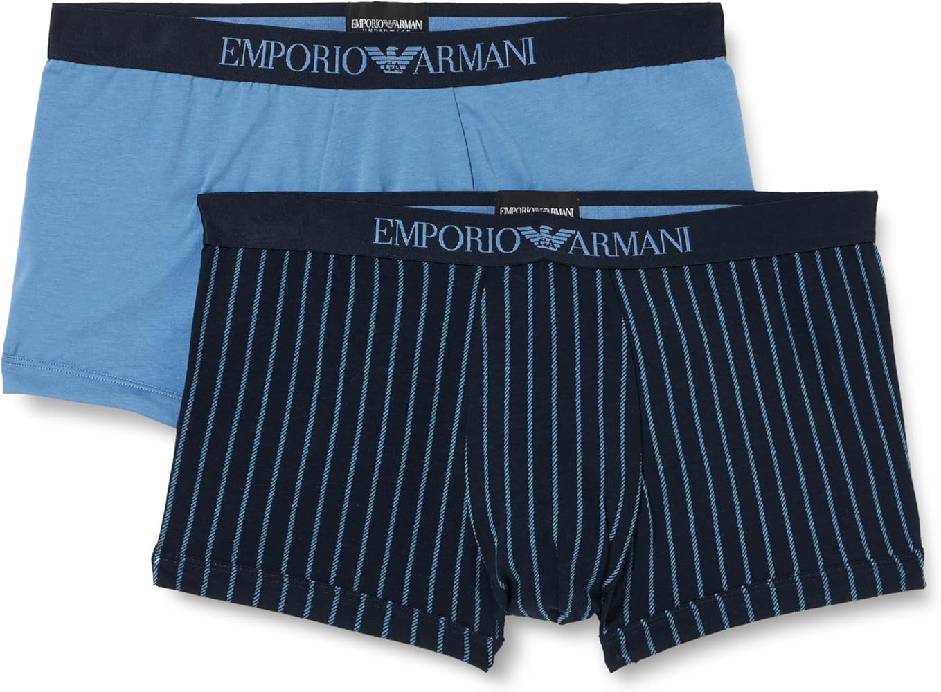 Emporio Armani Men's Stretch Cotton Classic Pattern Mix 2-Pack Trunk