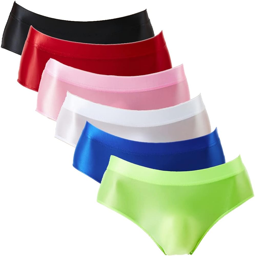 Summer Code Mens Sissy Panties Stretchy Silky Glossy Bikini Briefs Underwear Lingerie Underpants for Men