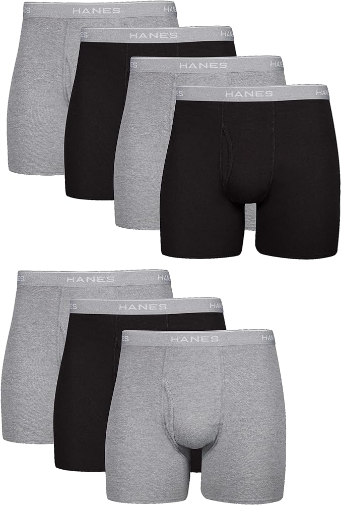 Hanes mens Assorted Boxer Briefs 7-Pack