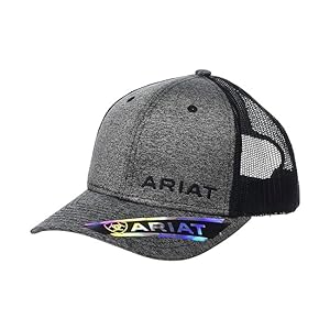 Ariat Offset Logo Richardson 112 snapback everyday wear cotton front poly mesh back.