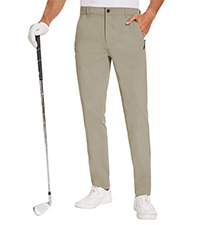 golf pants for men with zipper pockets stretchy lightweight hiking travel business hiking casual