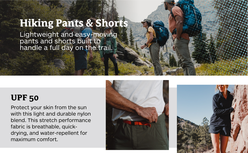 Marmot hiking pants and shorts