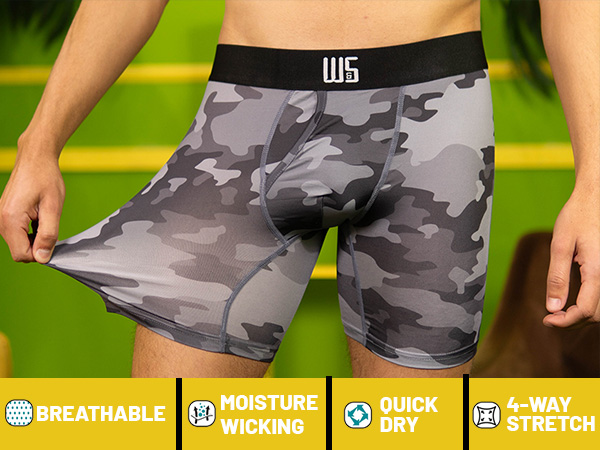 Moisture wicking boxer briefs for men mens underwear