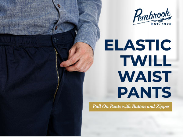 Pembrook Elastic Twill Waist Pants