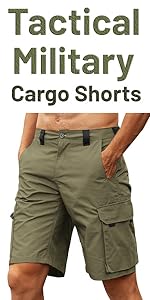 Green cargo shorts