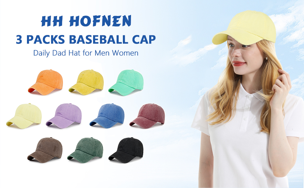 3pack baseball cap