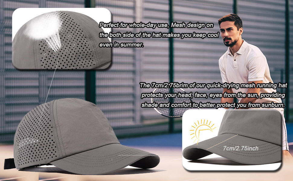 mesh hats for men Men''s Adjustable Mesh Back Cap Curved Bill Snapback Mesh Baseball Cap Trucker Cap