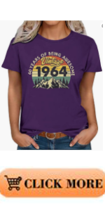 B0CSG3XTQ8 60 Years of Being Awesome T Shirt Women Vintage 1964 60th Birthday Gifts