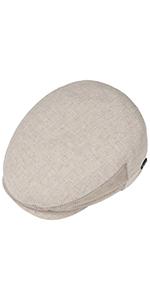 Lipodo Linen Flat Cap with Mesh from above view