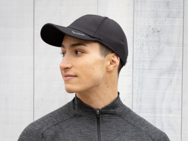 Mens UV Running Hat has a dark underbill