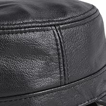 Leather Military Cap