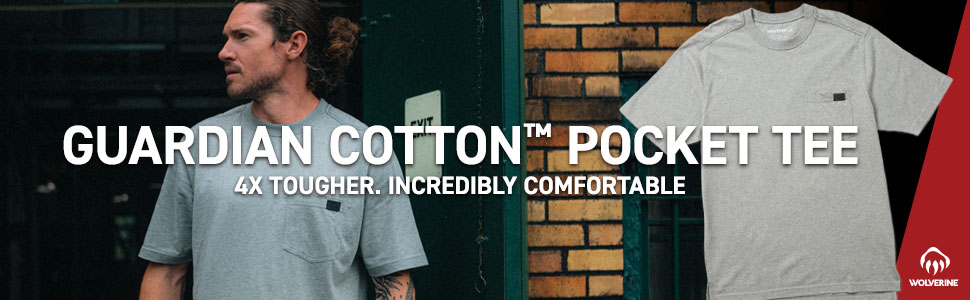 Work apparel - Guardian cotton pocket tee 4X tougher. incredibly comfortable