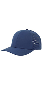 Navy Laser Cut Mesh Baseball Hat