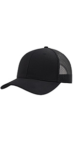 Black Curved Mesh Trucker Hat