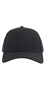 National Flag Embroidery Black Trucker Hat