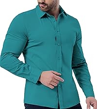 men dress shirt blue