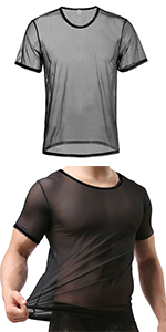 Mens Mesh Short Sleeves T Shirt