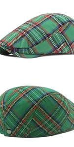 plaid newsboy cap