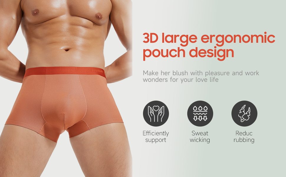 3D large ergonomic pouch design Efficiently support ，reduc rubbing 