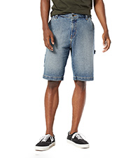 Waist-down image of male model wearing Levi&#39;s shorts