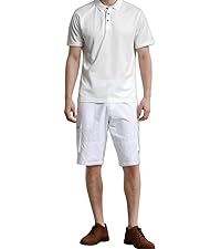 mens white cargo shorts