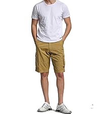 mens khaki cargo shorts