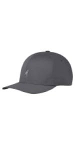 The Kangol Flexfit Delta Cap brimmed women’s and men’s black cap.