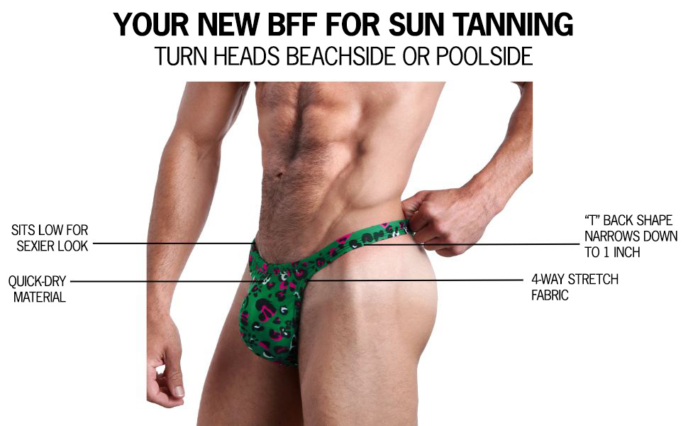 CAMO CHAMELEON men swim thong perfect for beach and pool