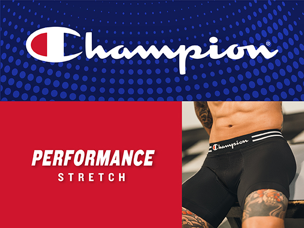 Champion performance stretch boxer briefs mens underwear