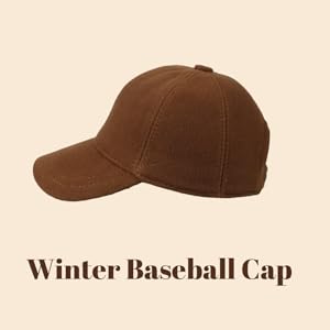 Winter wool blend baseball cap