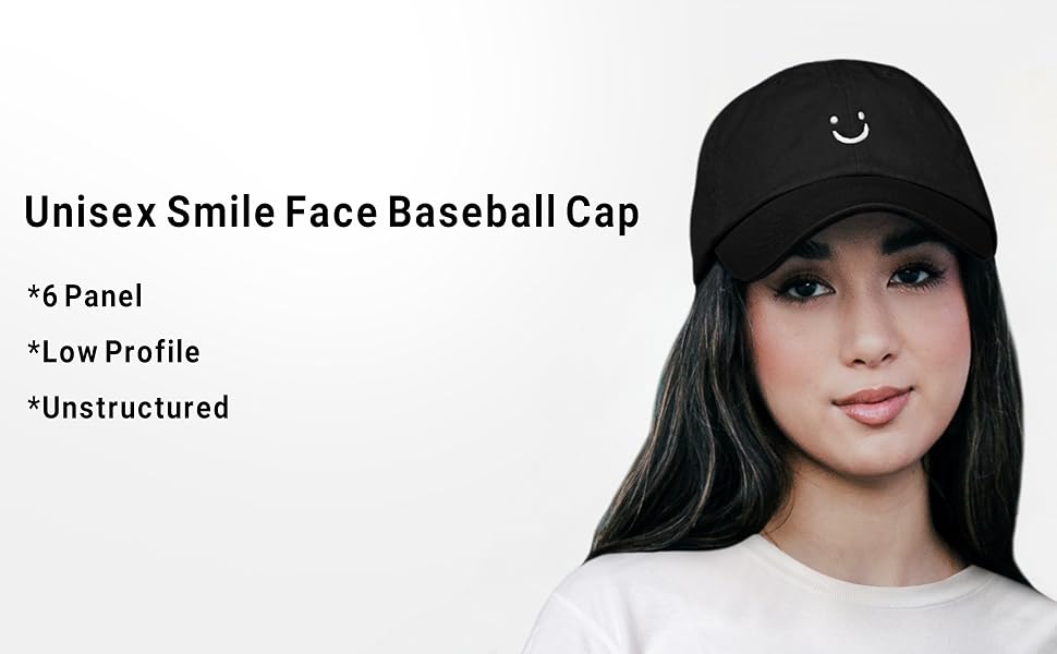 unisex smile face baseball cap