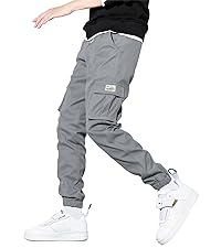 HOTake Mens Casual Cargo Pants Elastic Waist Drawstring Tapered Pants for Men Joggers Hiking Pants