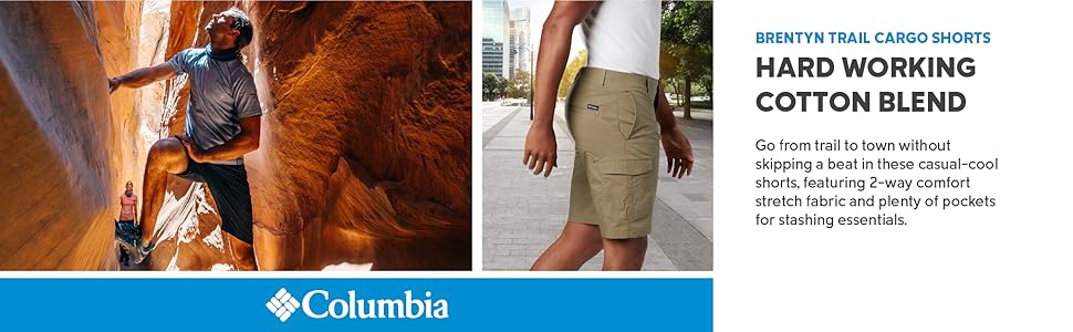 Columbia Men''s Brentyn Trail Cargo Shorts