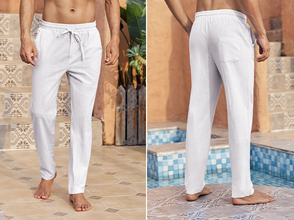 white linen pants for men