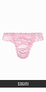 Satin Ruffle Low Rise Thong