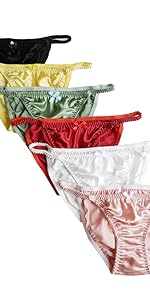 Yavorrs Women''s Silk Panties Sexy Satin Panties String Bikini 