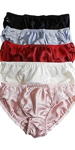 Women 100% Silk Panties Lace bikini 