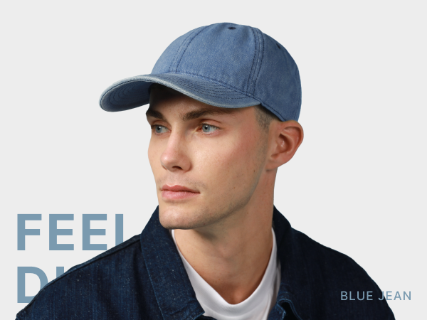 Chokolids Washed Cotton Baseball Cap Blue Jean