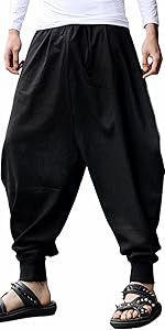 harem pants black