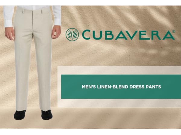 MEN’S LINEN-BLEND DRESS PANTS