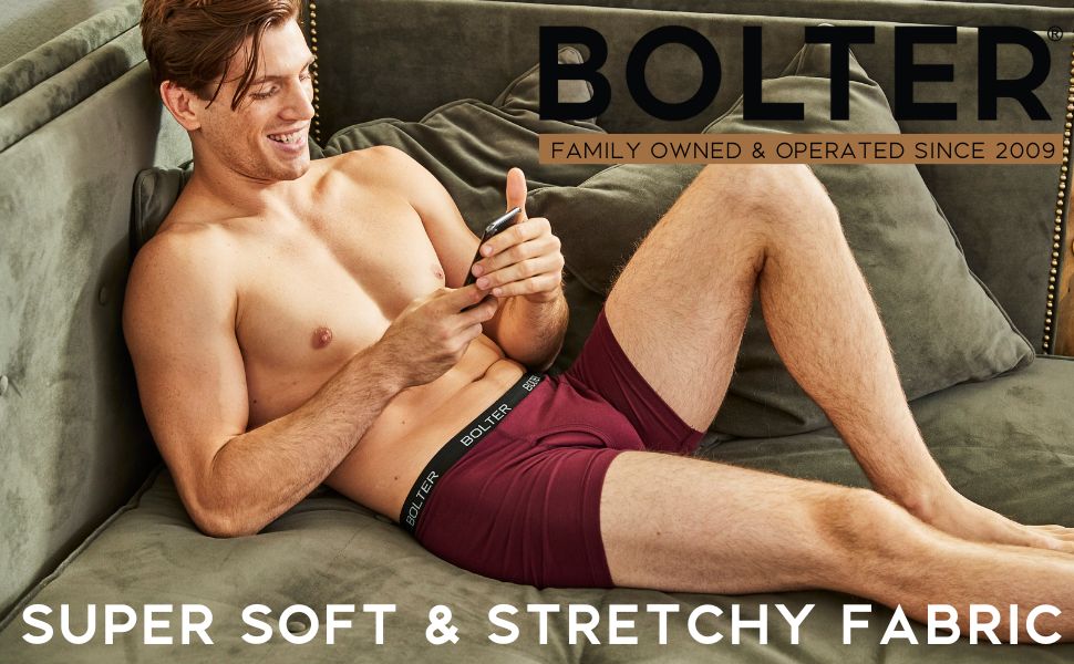 boxer brief bolter lounge cozy comfort stretch stretchy cotton fabric family owned