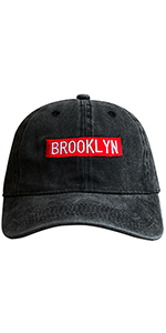 Brooklyn Hats for Men and Women Washed Black