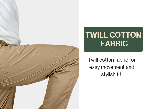 twill cotton pants