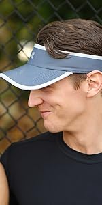 mens visor, visor for men, mens running visor, visor for running, lightweight visor, sport visor hat