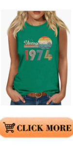 B0CZXYW68W Vintage 1974 T Shirts for Women Funny Hawaii Print 50th Birthday Gifts T Shirt