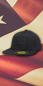 Blackout Flag flat bill hat