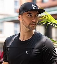 SAAKA Snapback Hat for Men and women. Flat Bill for tennis golf running and sports